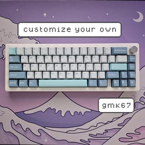 customize your own gmk67 || custom wireless 65% hot-swap keyboard with lubed linear, tactile, or silent switches