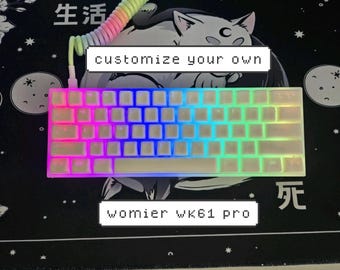 custom womier wk61 pro || translucent 60% keyboard with hand lubed switches