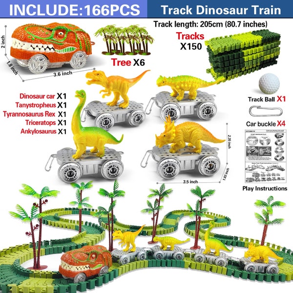 racing dinosaur train set
