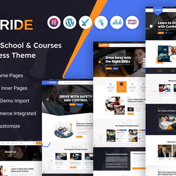 Dride – Driving School & Courses WordPress Theme