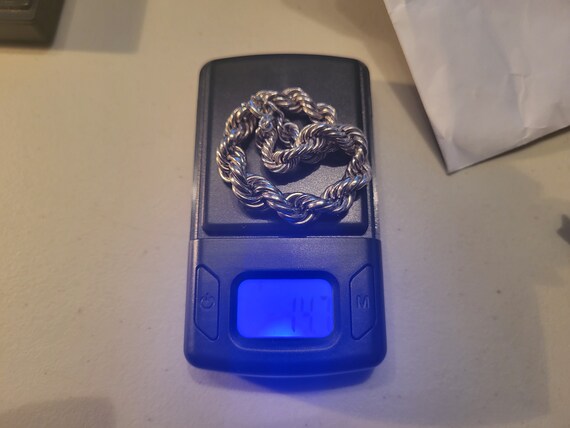 Solid  925 sterling silver heavy graduated diamon… - image 6