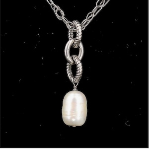 925 sterlingzilver - barokke parelhanger 19&quot; dubbele streng kabelketting BALI-ketting