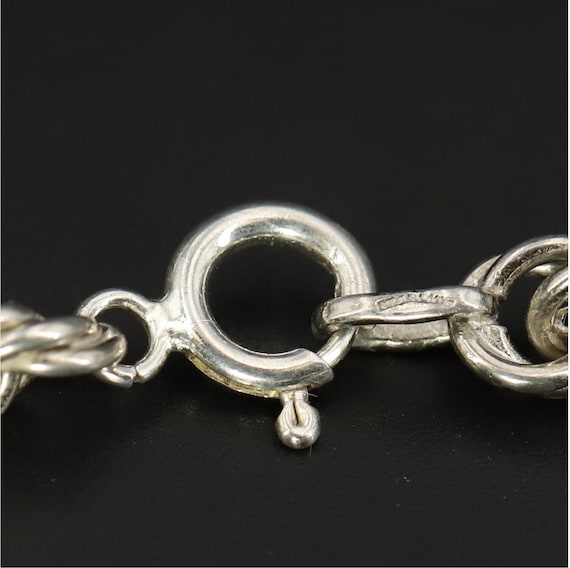 Solid  925 sterling silver heavy graduated diamon… - image 3