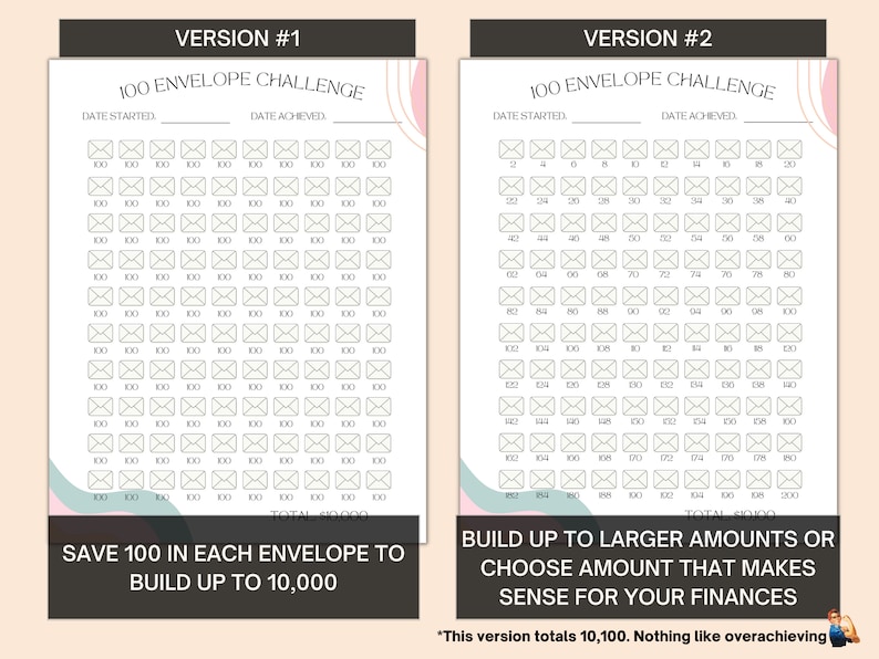 100 Envelopes Challenge | 10k Money Savings Challenge | Saving