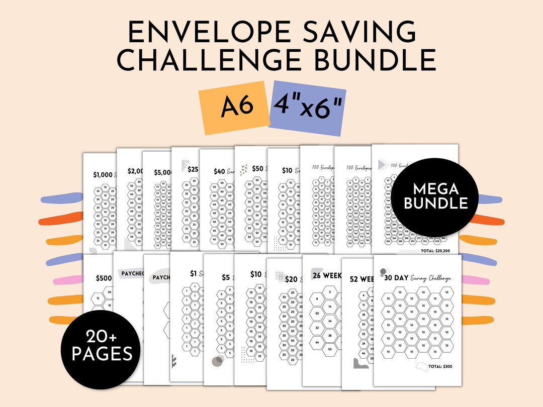 A6 Savings Challenge Printable | Savings Challenge Bundle | 100 ...