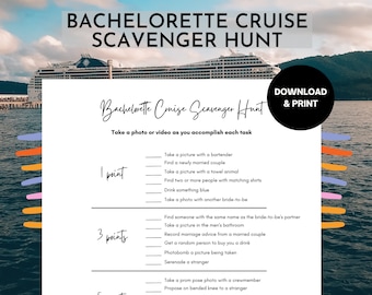 Bachelorette Cruise Scavenger Hunt | Bachelorette Party Game | Last Sail Before the Veil | Photo Scavenger Hunt |