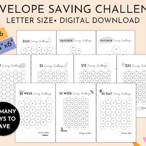 A6 Savings Challenge Printable | Savings Challenge Bundle | 100 ...