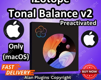 iZotope Tonal Balance v2 Mac for Music Production Software, Daw, Vst Plugins, Reverb Effects, Preactivated, Aax Vst3 Vst Vst2 Au, only MacOS
