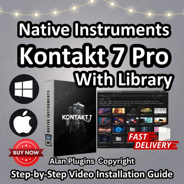 Neue Kontakt 7 Pro für Musikproduktionssoftware, Daw, Vst-Plugins, Reverb, lebenslange Aktivierung, Aax Vst3 Vst Vst2, macOS oder Windows