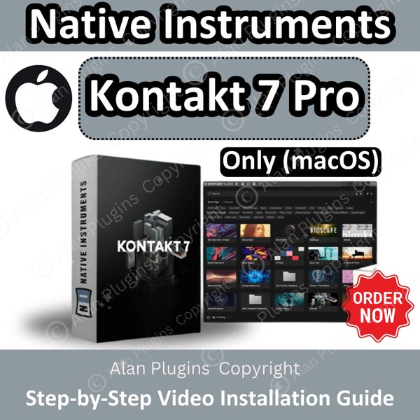 New Kontakt 7 Pro for Music Production Software, Daw, Vst Plugins, Reverb, Lifetime Activation, Aax Vst3 Vst Vst2, Only macOS