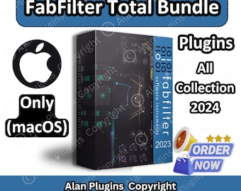 FabFilter Total Bundle Plugins 2024 for Music Production Software, Daw, Vst Plugins, Reverb, Lifetime Activation, Aax Vst3 Vst Vst2, macOS