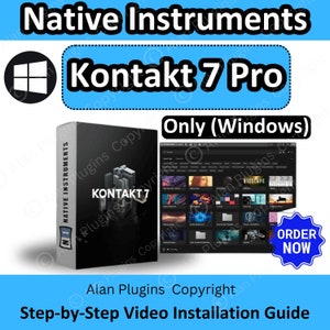 New Kontakt-7 Pro for Music Production Software, Daw, Vst Plugins, Reverb, Lifetime Activation, Aax Vst3 Vst Vst2, Windows