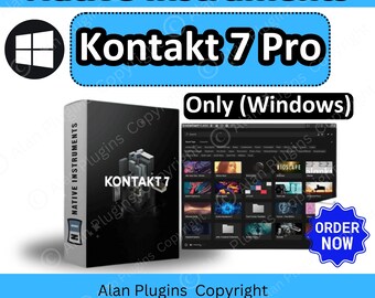 New Kontakt-7 Pro for Music Production Software, Daw, Vst Plugins, Reverb, Lifetime Activation, Aax Vst3 Vst Vst2, Windows