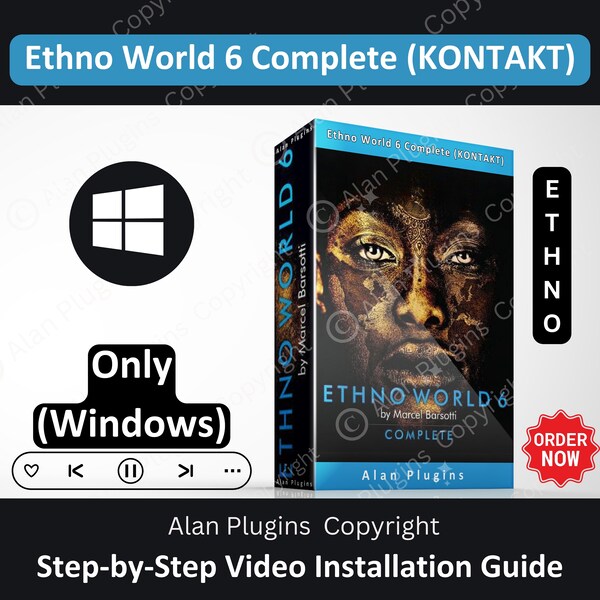 Ethno World 6 Complete (KONTAKT) for Windows, Instruments, Daw, Vst Plugins, Reverb Effects, Lifetime Activation, Aax Vst3 Vst Vst2, Windows