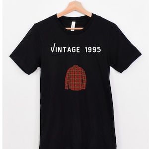 Retro Flannel Image 1995 T-Shirt and Hoodie; vintage flannel 1990&#39;s