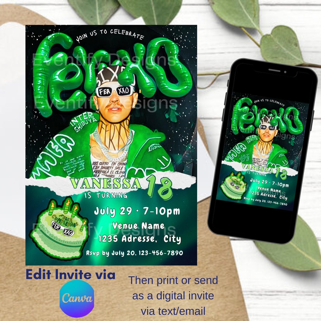 Feid Birthday Party Invitation Template Evite Celebration - Etsy