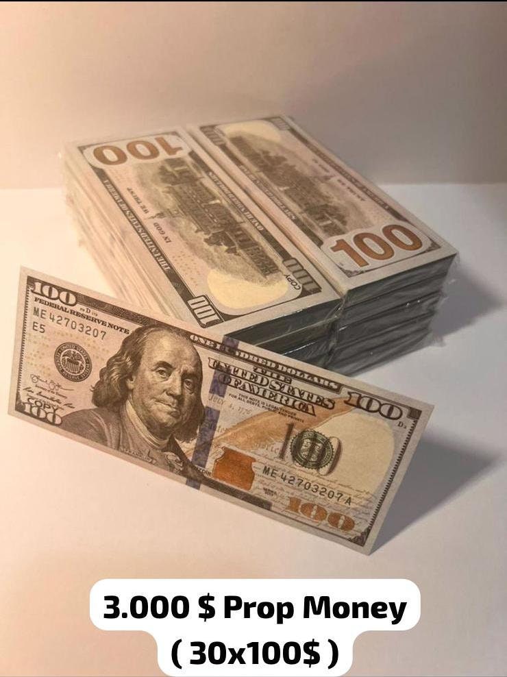 Fake Money 300 PCS Prop Money 100 Dollar Bills Realistic, Full Print 2  Sided Play - Paper Money, Facebook Marketplace