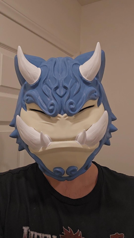 Sleeping Giant Oni Menpo Mask – Anime Cosplay Samurai Demon