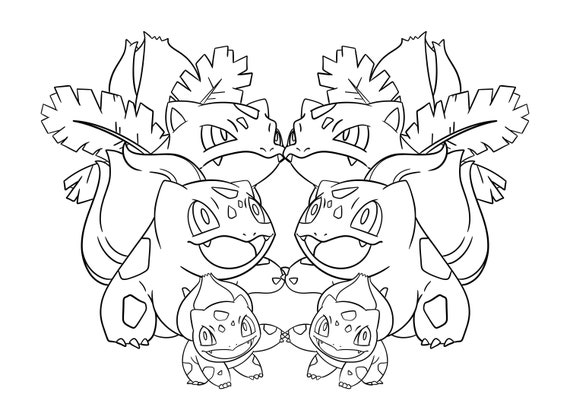 Pokemon Bulbasaur Lovely Coloring Page » Turkau