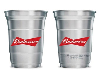 Budweiser Aluminum Cup - Set of 2 - New