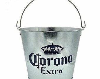 Corona Extra - Galvanized Metal Beer Bottle Bucket with Handle