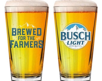 Bush Light Farmers Pint Glass - Set of 4