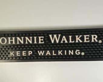 Johnnie Walker Scotch Bar Drip Mat - Black and White