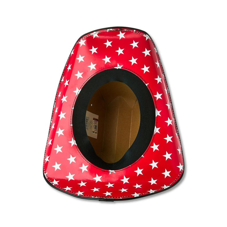 Busch Signature Cardboard Cowboy Hat, Red White Blue Camo Design, Stars ...