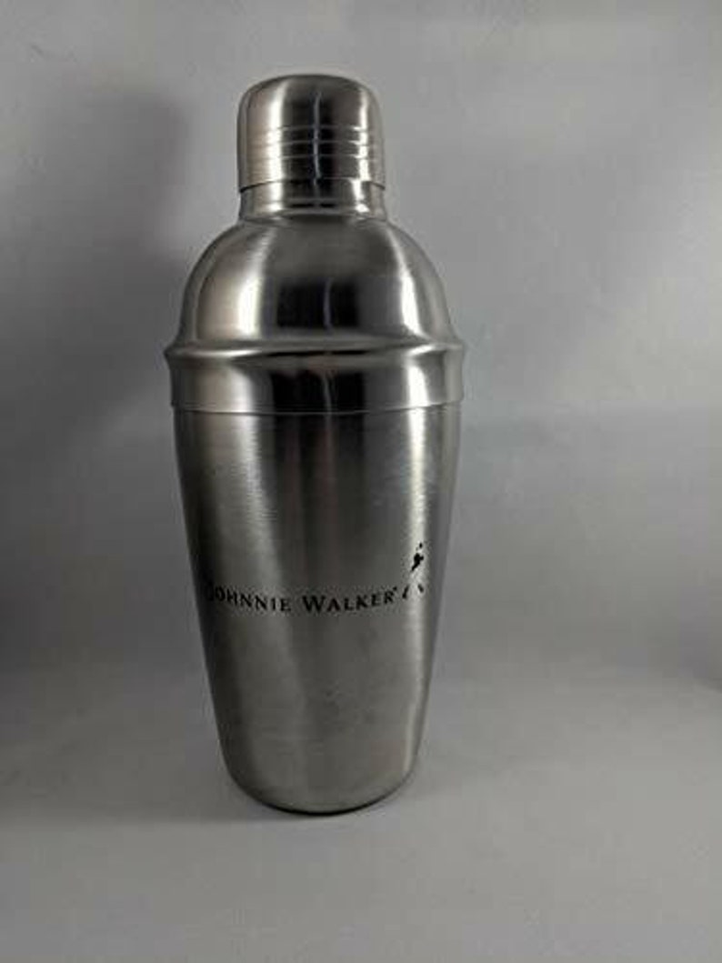 Johnnie Walker Walking Man Stainless Steel 3 Piece Bar Shaker image 1