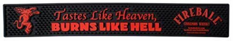 Fireball Cinnamon Whisky Extra Large Bar Mat Spill Mat Rail Drip Mat - 23.50" x zdjęcie 1