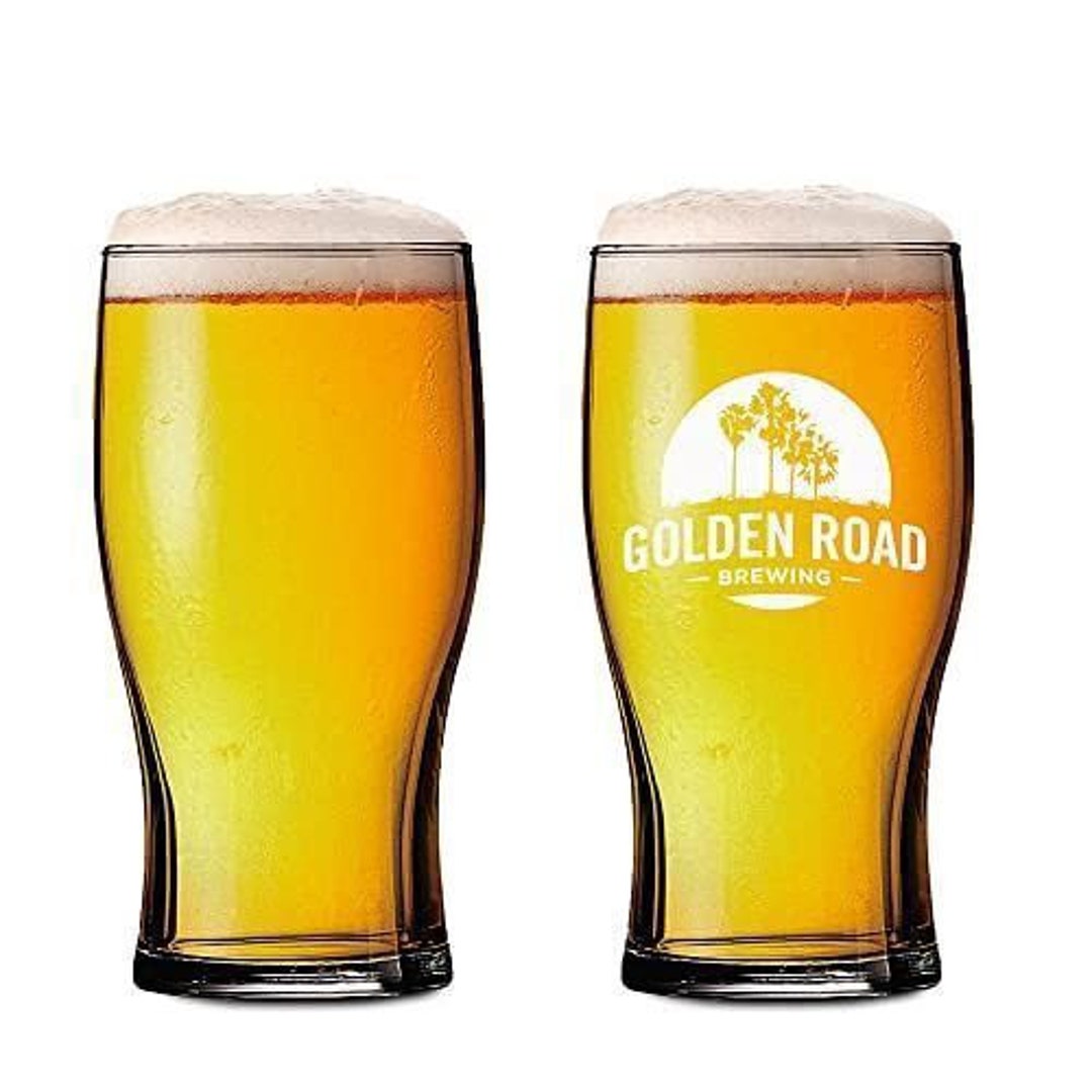 Golden Road Tulip Shaped Pint Glass Set of 2 Etsy