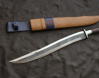 18 inches long blade Greece xipo Machete Sword-khukuri-kukri Damascus kukri Viking Sword water tempered Ready for use.