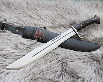 18 Inch Long Blade Machete Sword Full Tang Handle From Nepal Handmade Sword khukri/kukri Sharpen Ready For use.