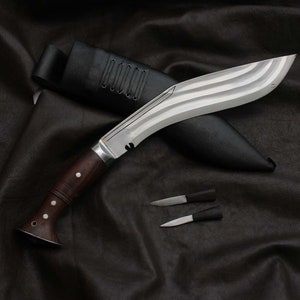 12 inches long blade 3 chirra kukri-khukuri Nepalese blade Best Handmade kukri Machete blade Sword-knives Ready for use.