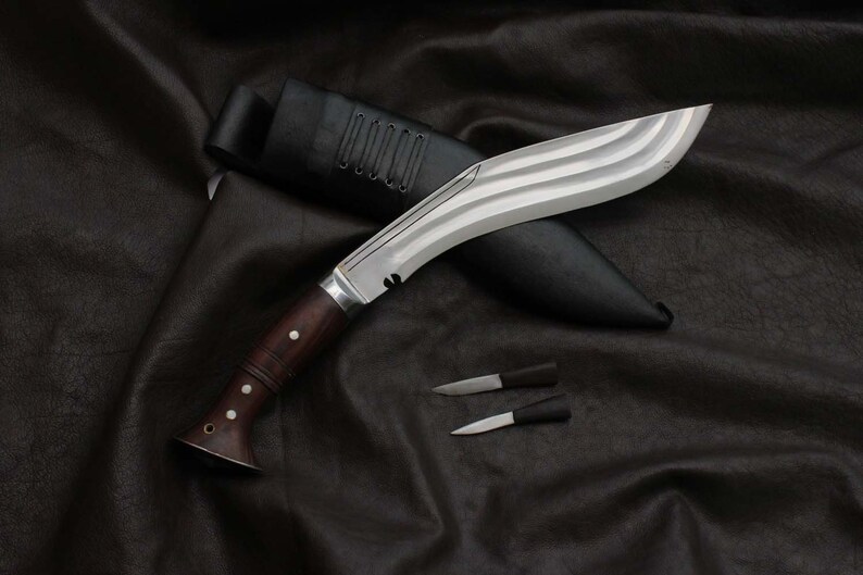 12 inches long blade 3 chirra kukri-khukuri Nepalese blade Best Handmade kukri Machete blade Sword-knives Ready for use.