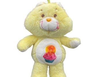12” 1983 Care Bear Birthday Kenner Vtg Cupcake Yellow Plush 80s Stuffed Animal