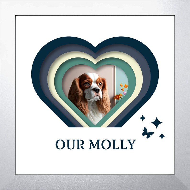 3D Custom Pet Memorial Shadow Box Svg Personalized Dog Etsy UK