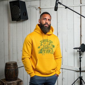 Junglist Fever Hoodie - Dschungel Musik - Drum and Bass Musik - EDM - DubStep - Reggae - Rasta