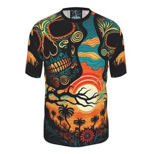 Calavera - Sugar Skull T Shirt - Full cover Print -  Día de los Muertos - Day of the dead - La Catrina - Ofrenda