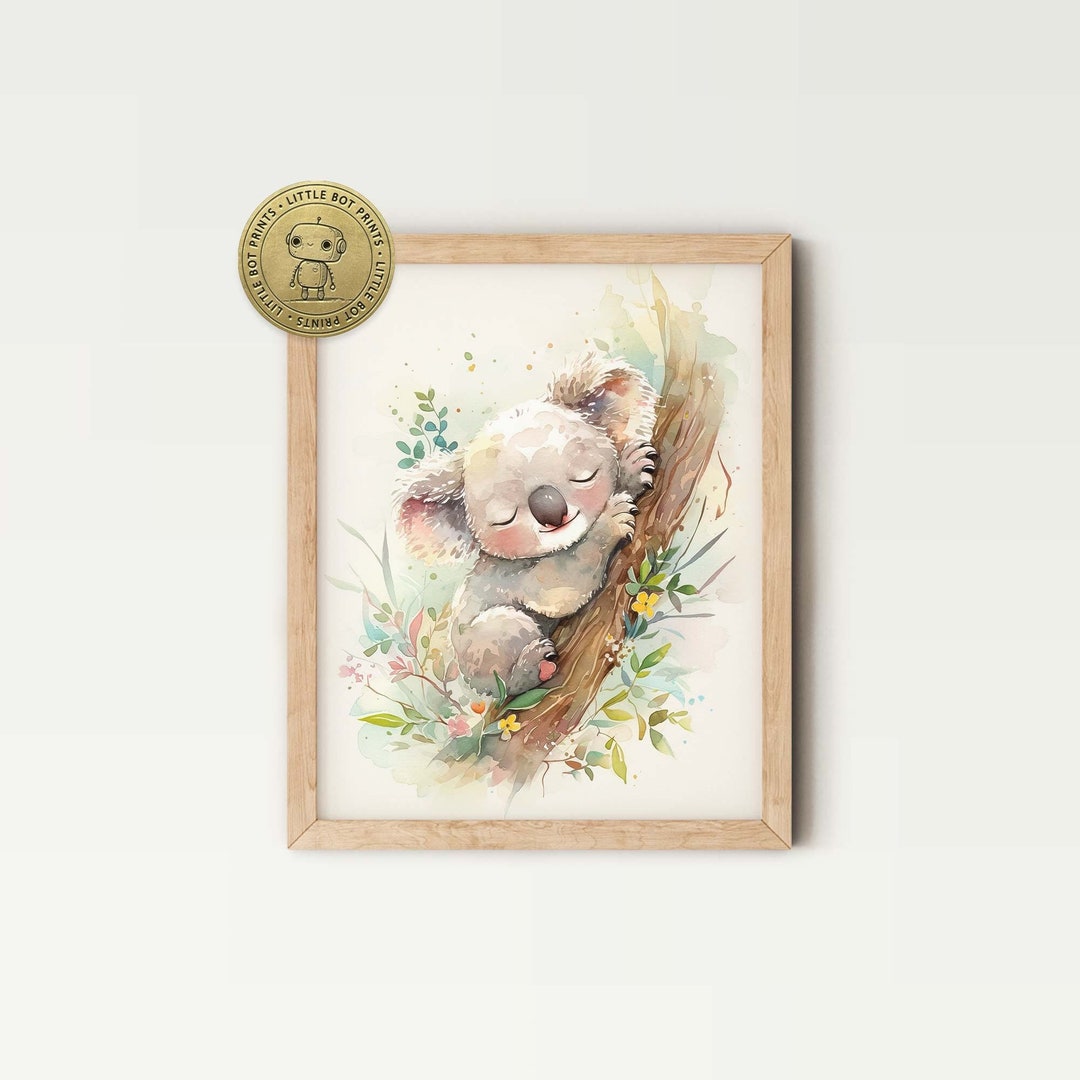 Digital Download Print | Sleeping Adorable Baby Koala Wall Art ...