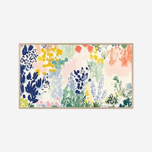 Colorful Abstract Frame TV Art • Samsung TV Art Spring • Digital Download for 16:9 Ratio TVs • Floral Digital Wall Art Decoration