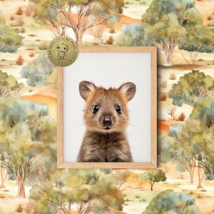 Baby Quokka Wall Art | Cute Animal Print | Printable Digital Download