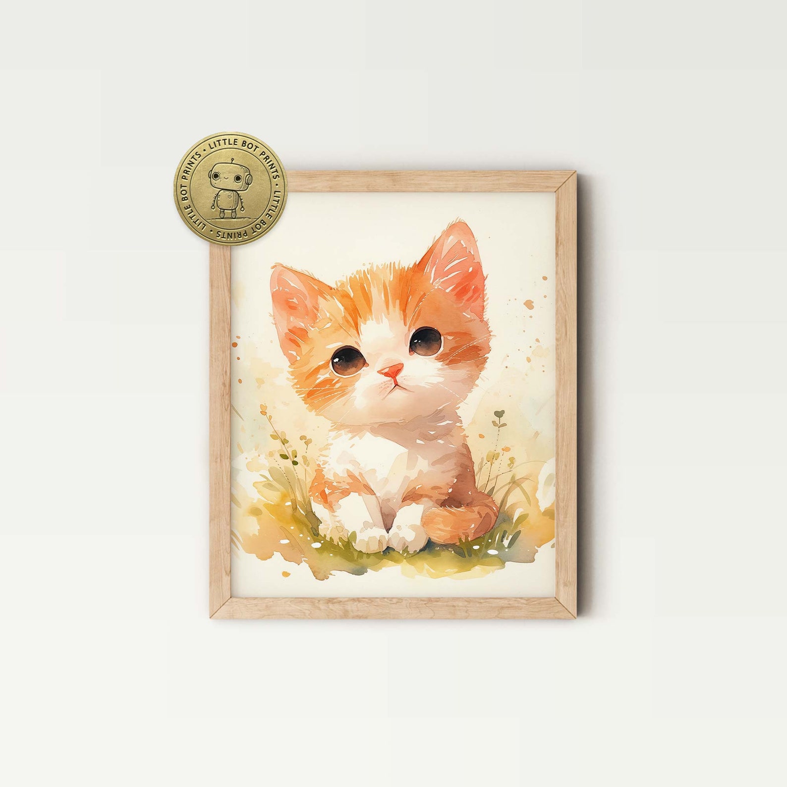 Cute Baby Cat Printable Wall Art | Child's Room Wall Decor | Digital ...