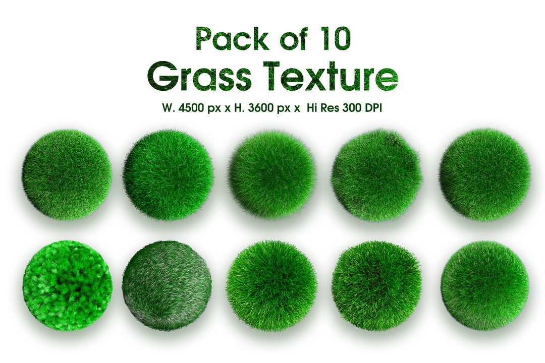 10 3D Rendered Grass, Digital Pack, Digital Paper, Printable, Grass