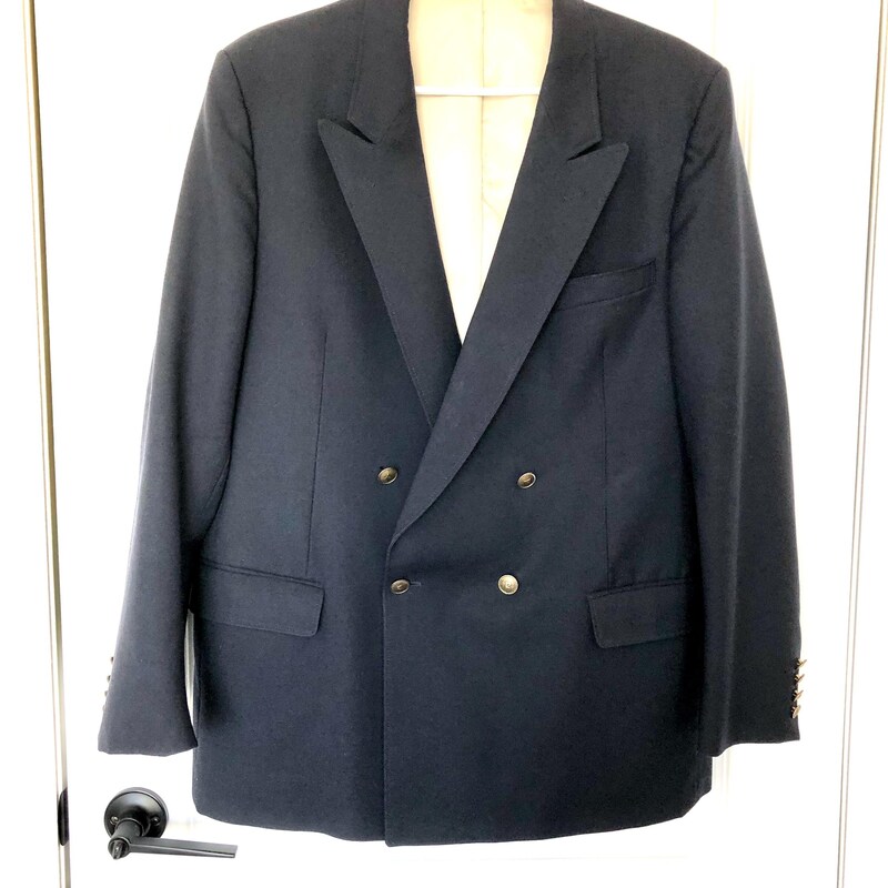 Pierre Cardin Navy blazer, tailored jacket, made in USA, men's size M /eaa512925