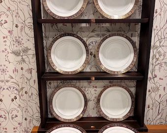 Royal Crown Derby China in the Dauphin Pattern x 4 Salad Plates