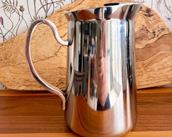 D. W. Haber & Son, N.Y. Weighted Stainless Steel Water Pitcher used for Banquets and Restaurants