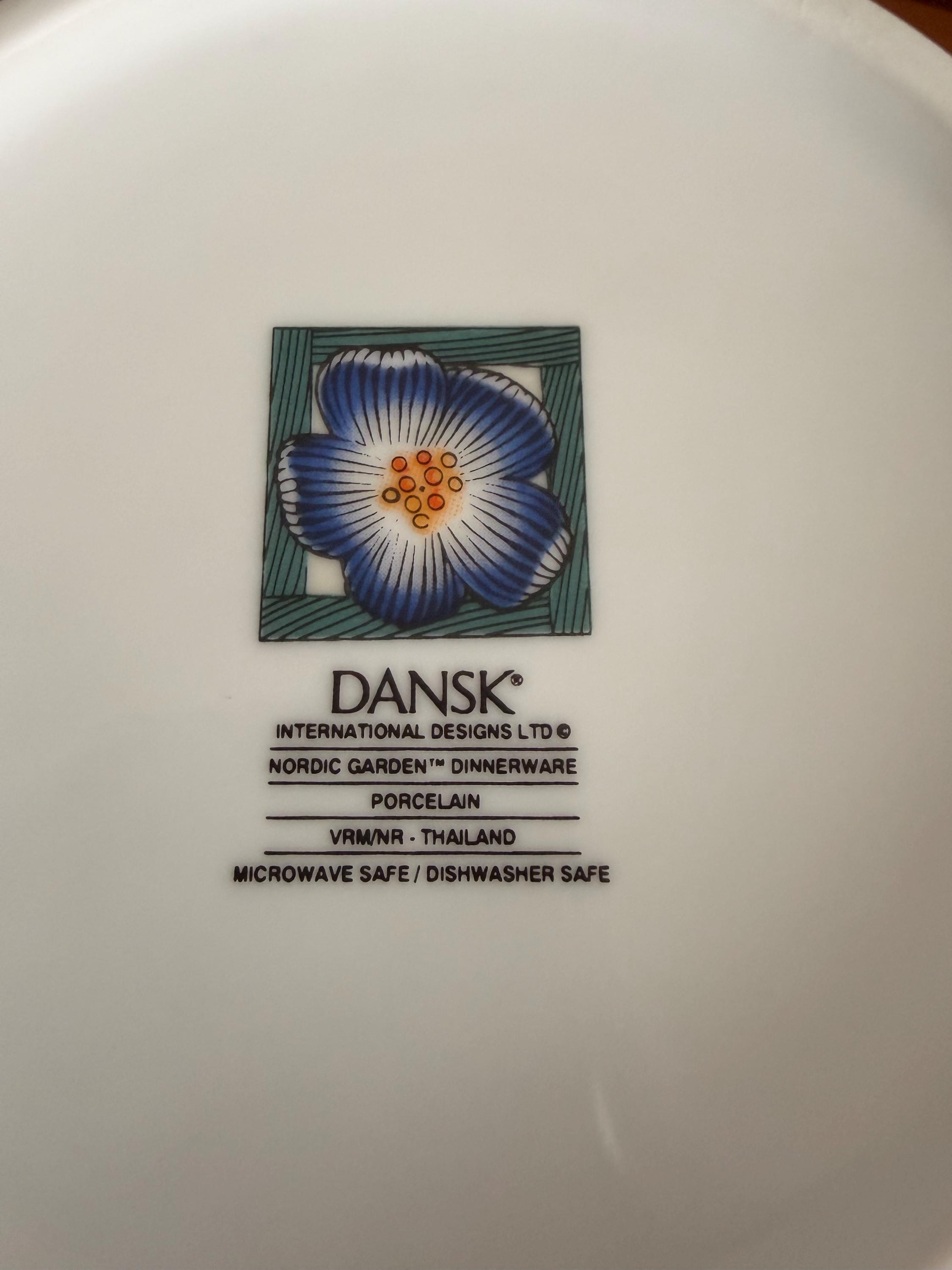Dansk Nordic Garden Soup Bowls X 2 and Bread and Butter Plates X 2