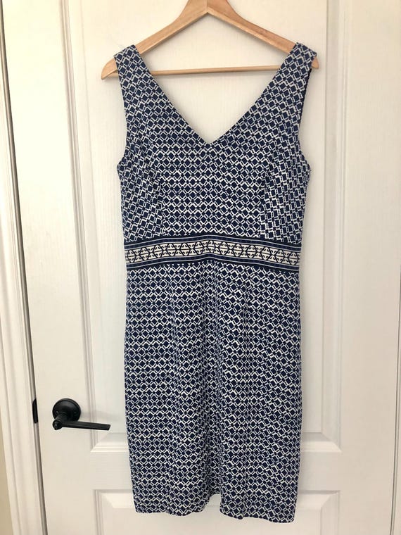 tory burch blue and white dress Tory Burch Blue and Yellow Size S Dress main image 0