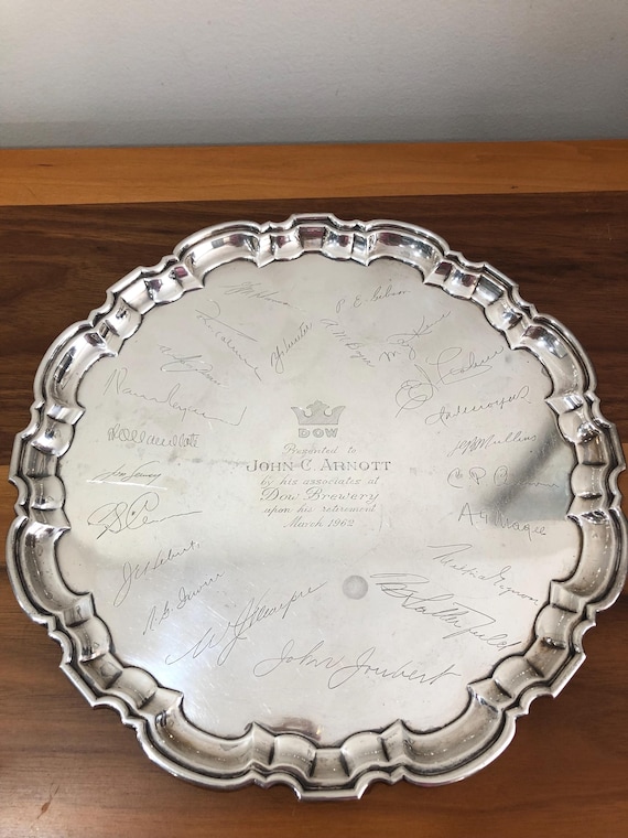 Antique Sterling Silver 11.75 Inch Salver Tray Mappin & Webb